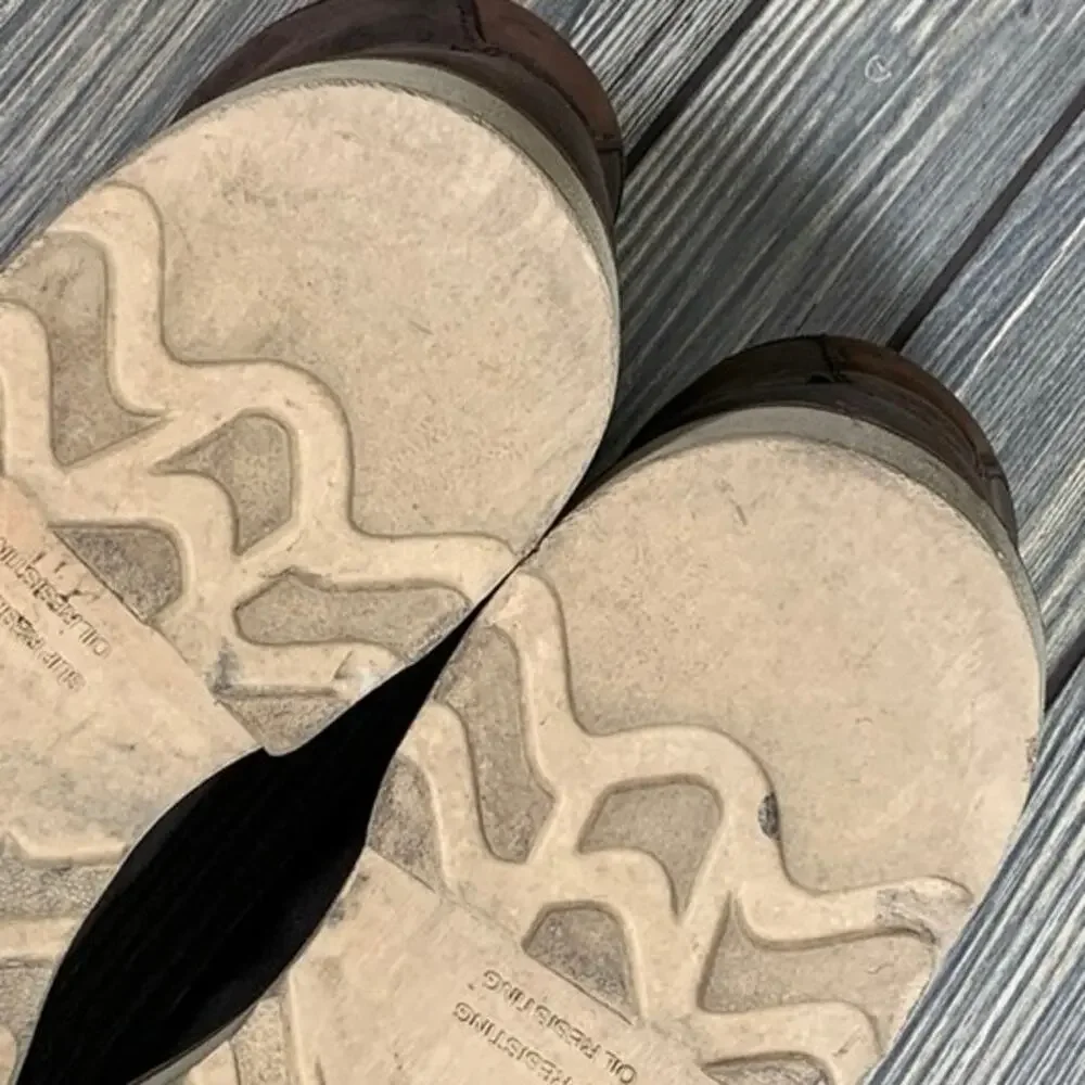 Red Wing Safety Toe Work Boots Brown Moc Toe Oiled Leather 6